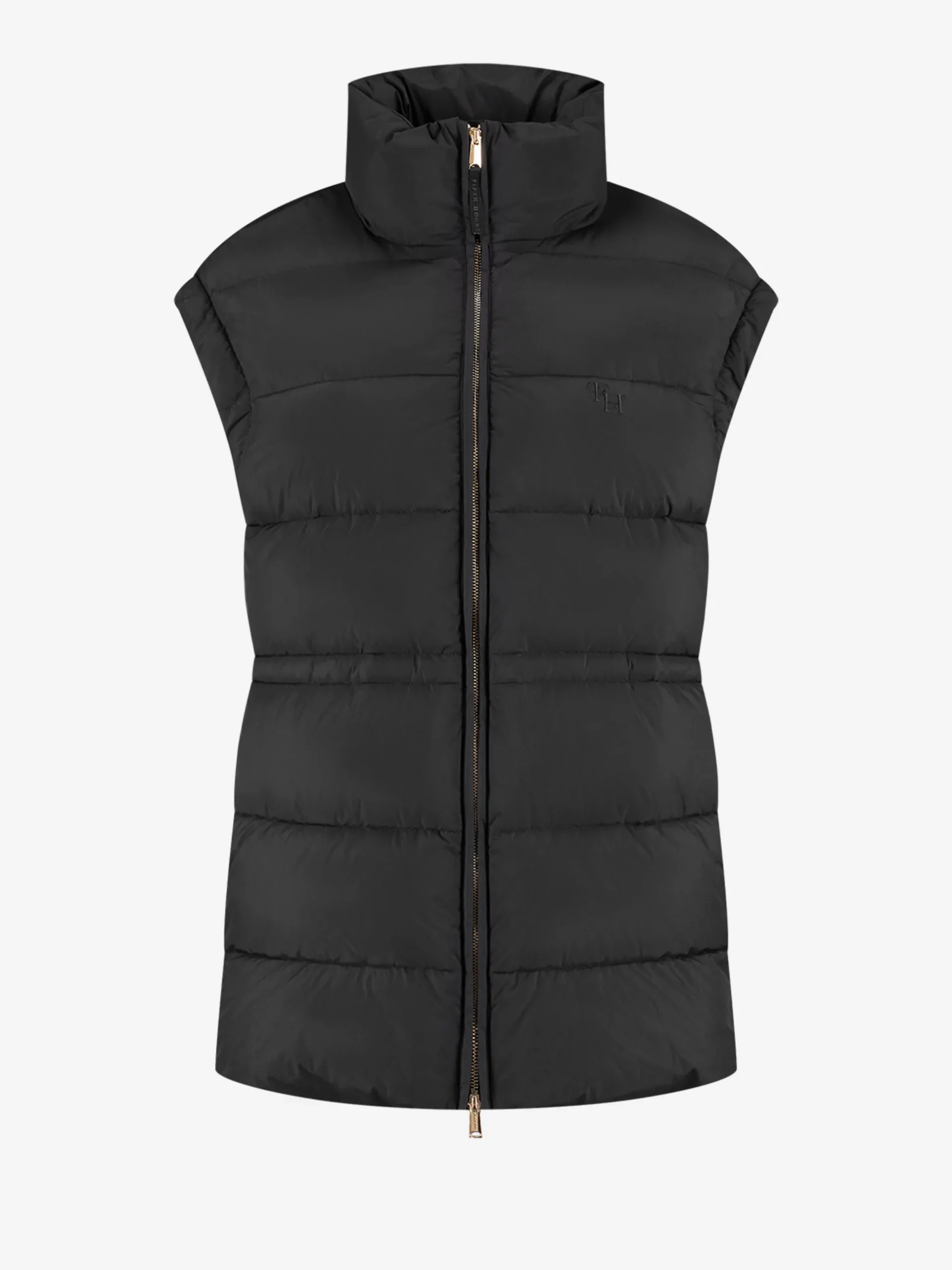 Puffer jas met capuchon en getailleerde taille