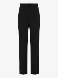 Rechtvallende broek met witte zijbiezen