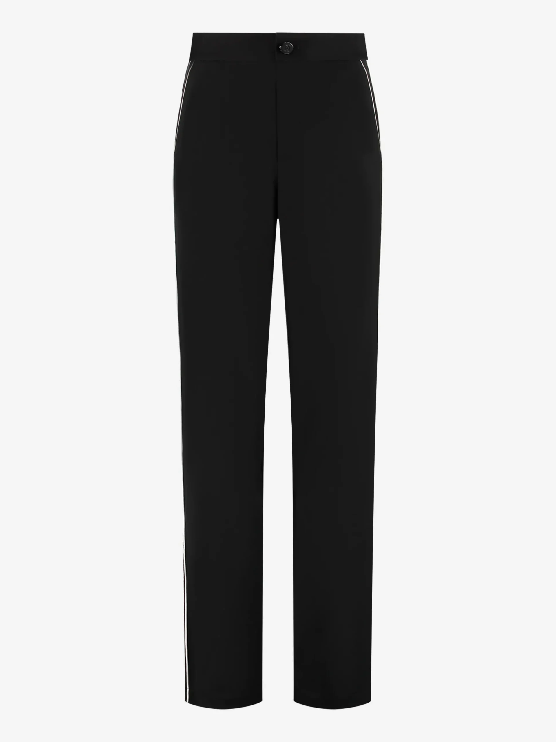 Rechtvallende broek met witte zijbiezen