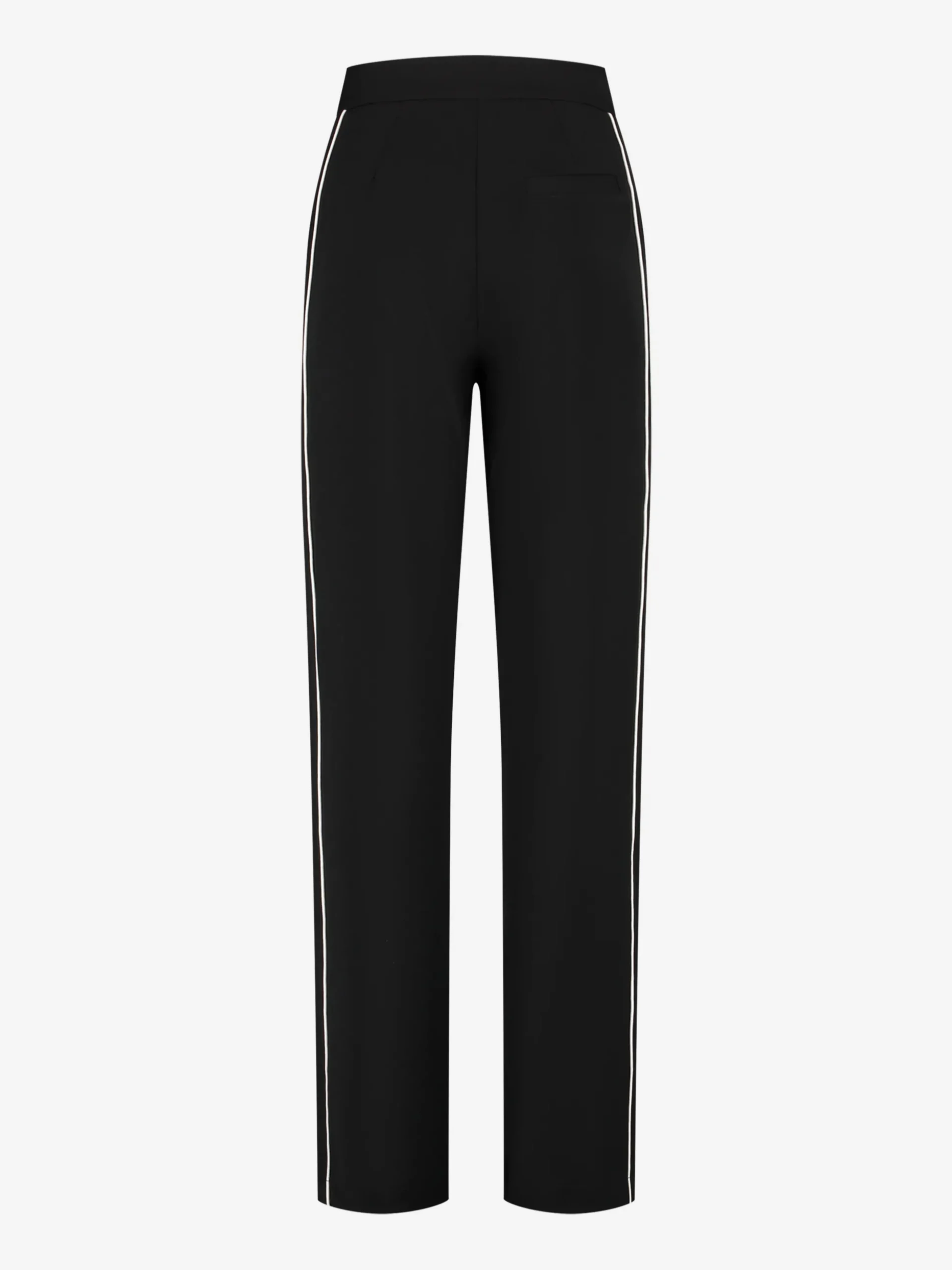 Rechtvallende broek met witte zijbiezen
