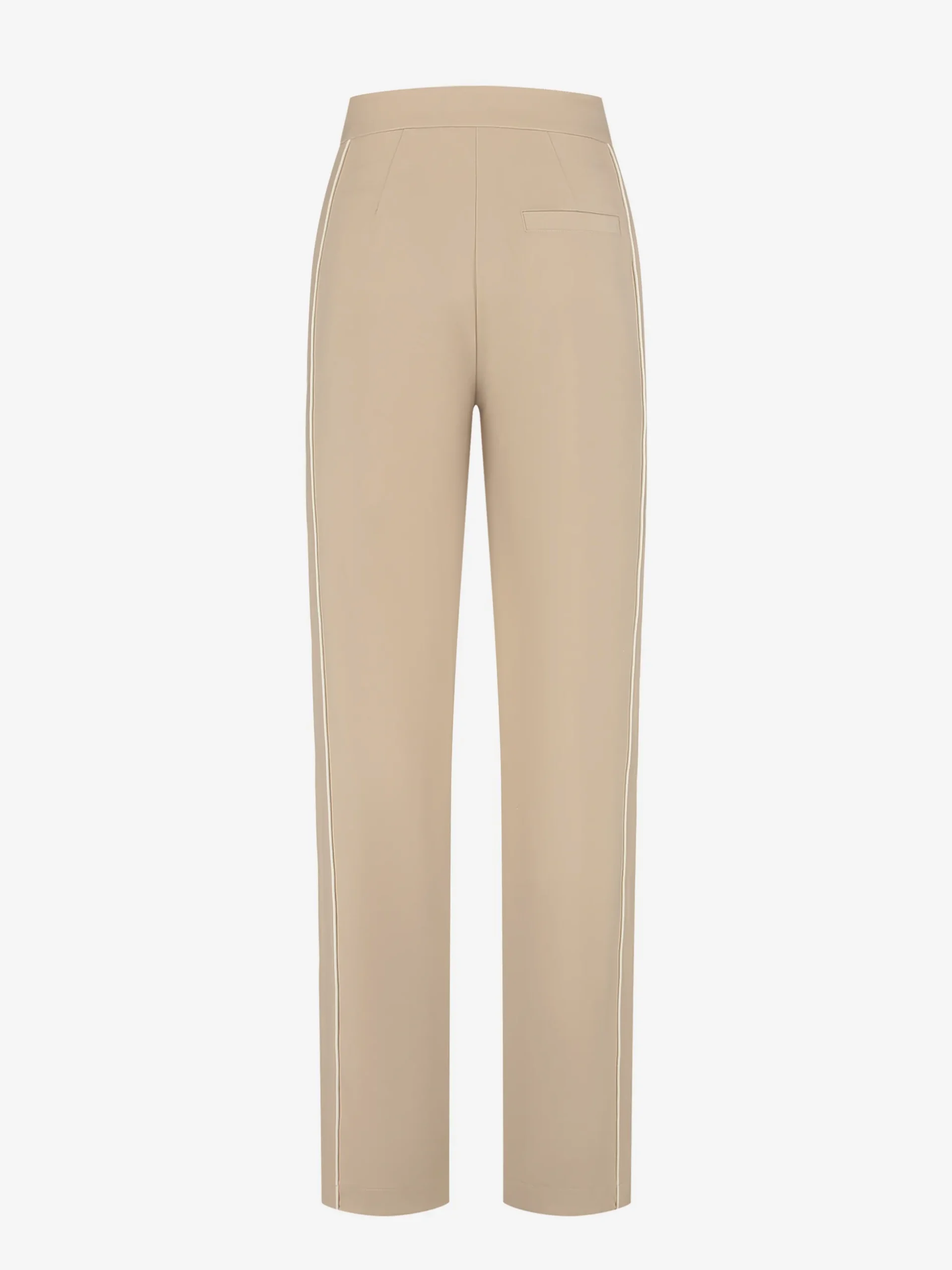 Rechtvallende broek met witte zijbiezen
