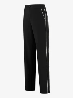 Rechtvallende broek met witte zijbiezen