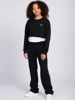 Rechtvallende joggingbroek met elastische tailleband