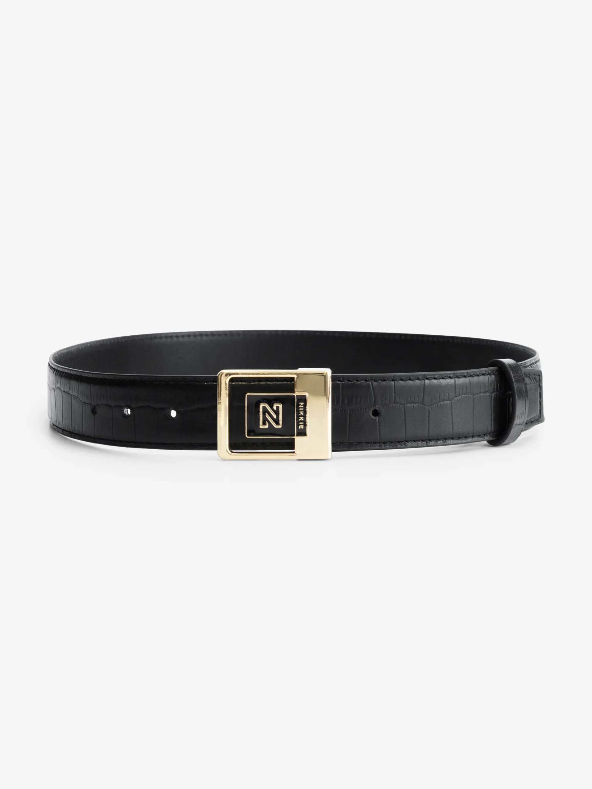 Riem met croco patroon en NIKKIE gesp