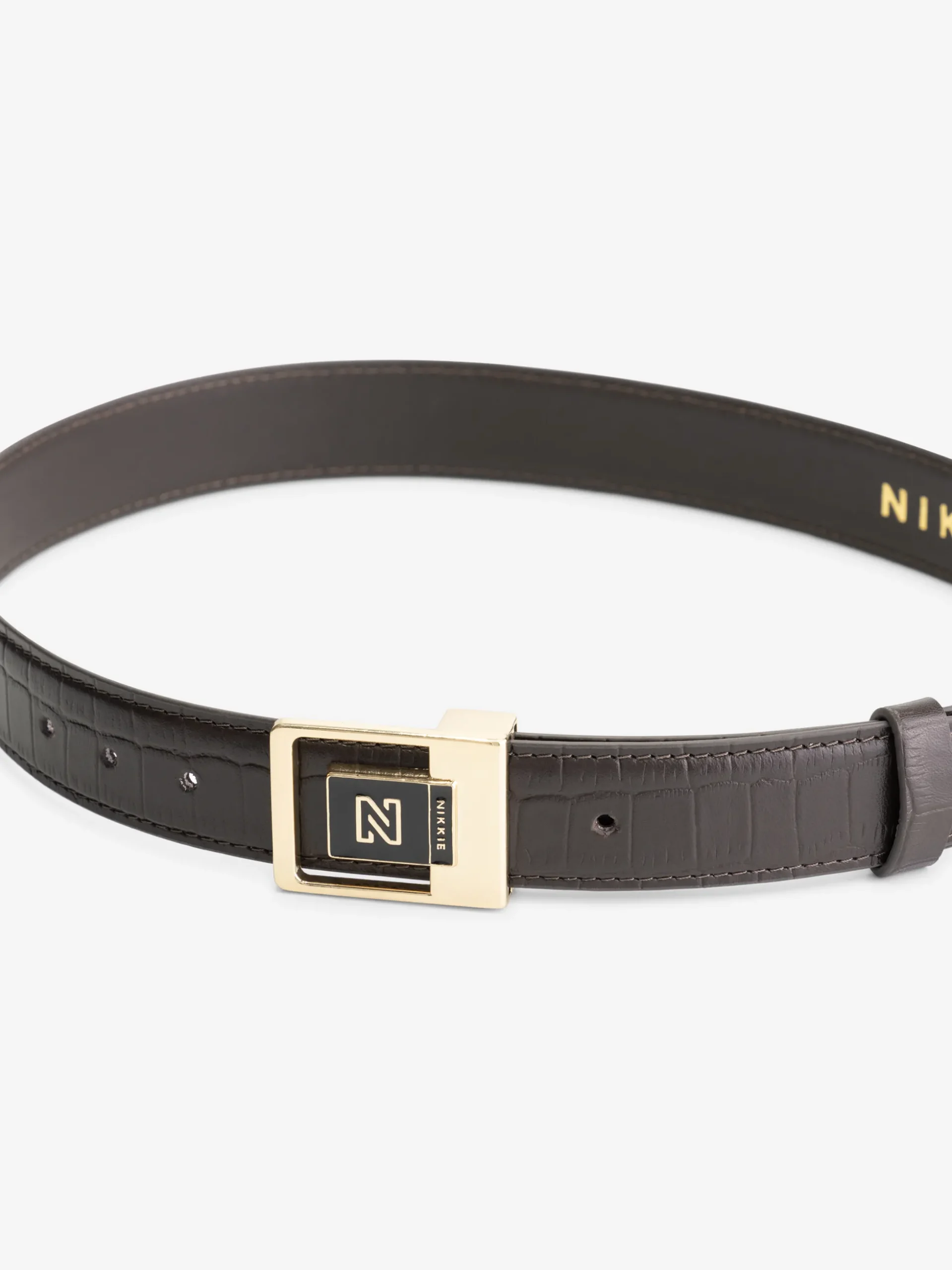 Riem met croco patroon en NIKKIE gesp