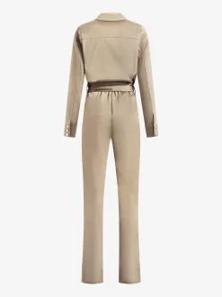 Satijnlook jumpsuit met ceintuur