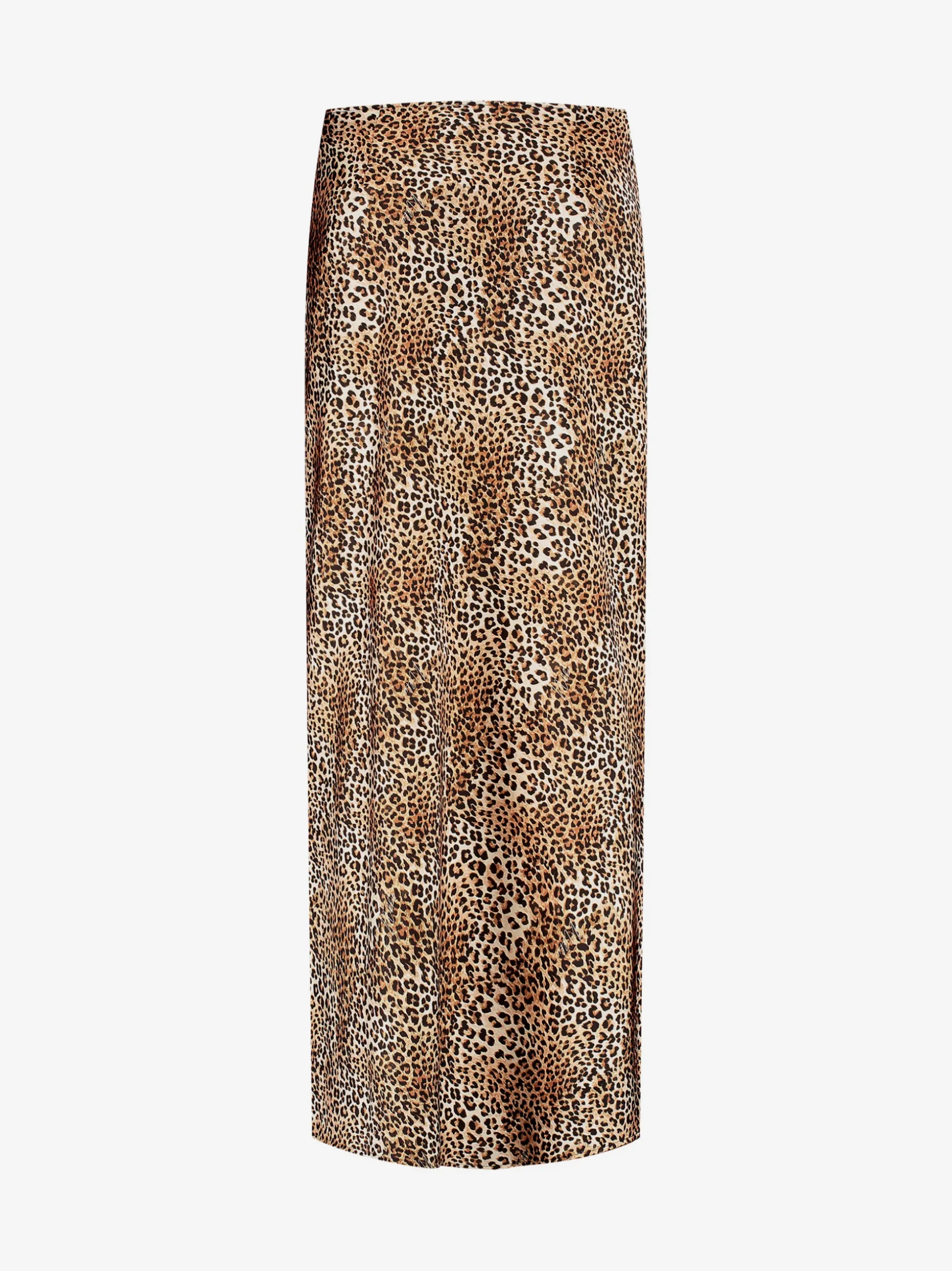 Satijnlook maxi rok met luipaardprint