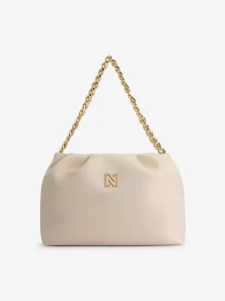 Schoudertas met N-logo en ketting hengsel