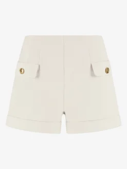 Short met omgeslagen pijpen en klepzakken