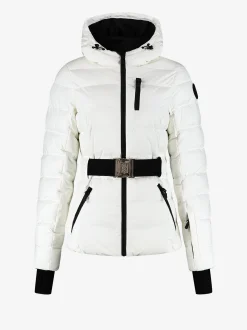 Ski jas met capuchon en elastische riem
