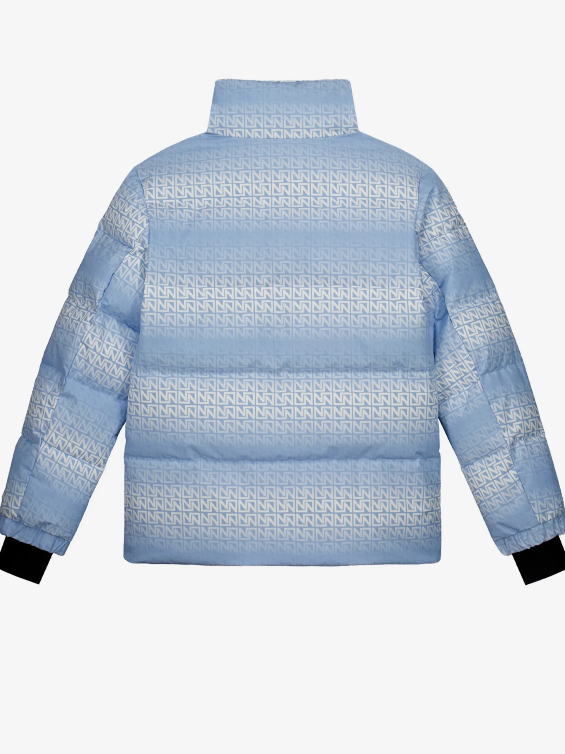 Ski jas met logo patroon en hoge kraag