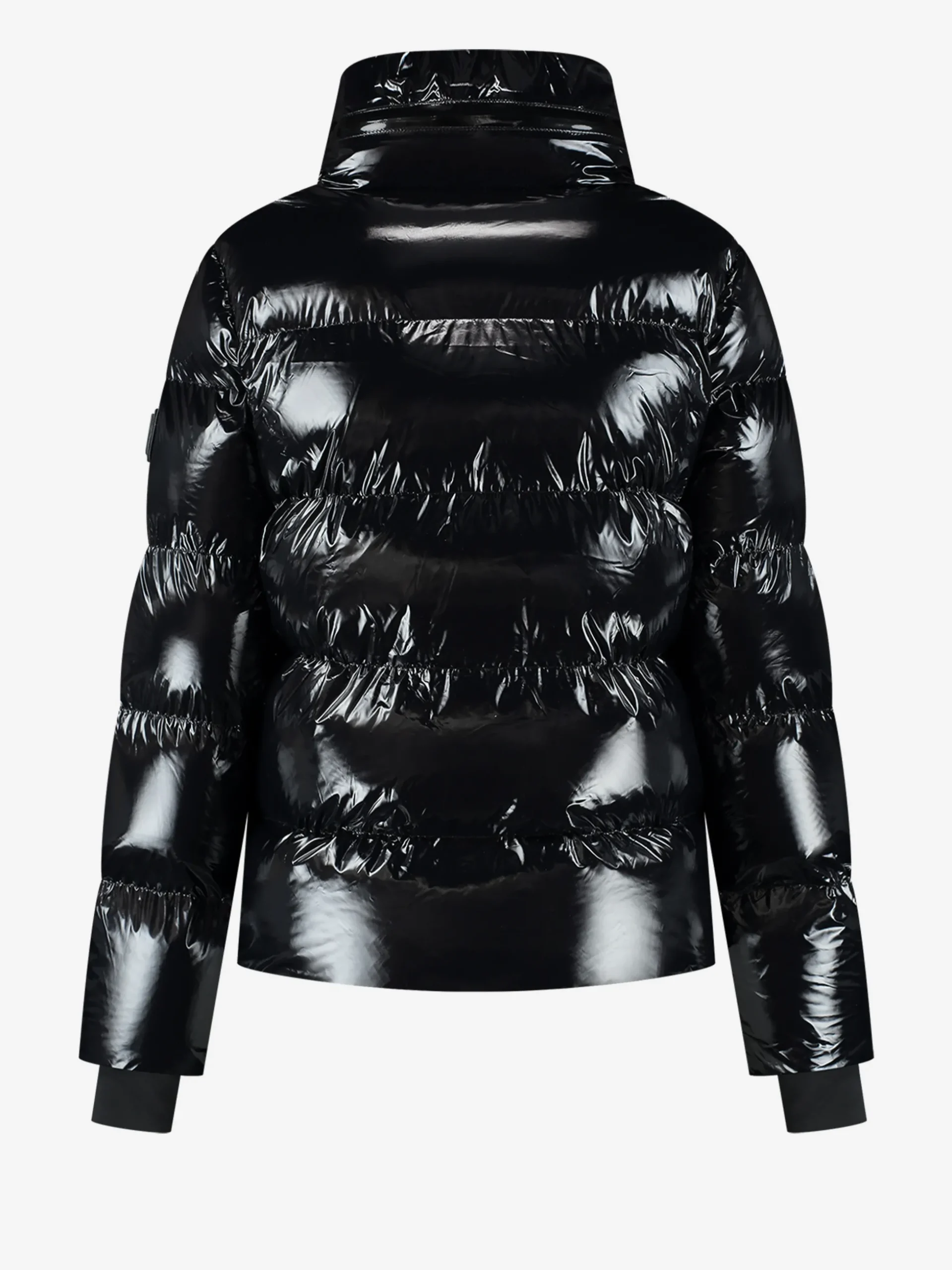 Ski jas met metallic look