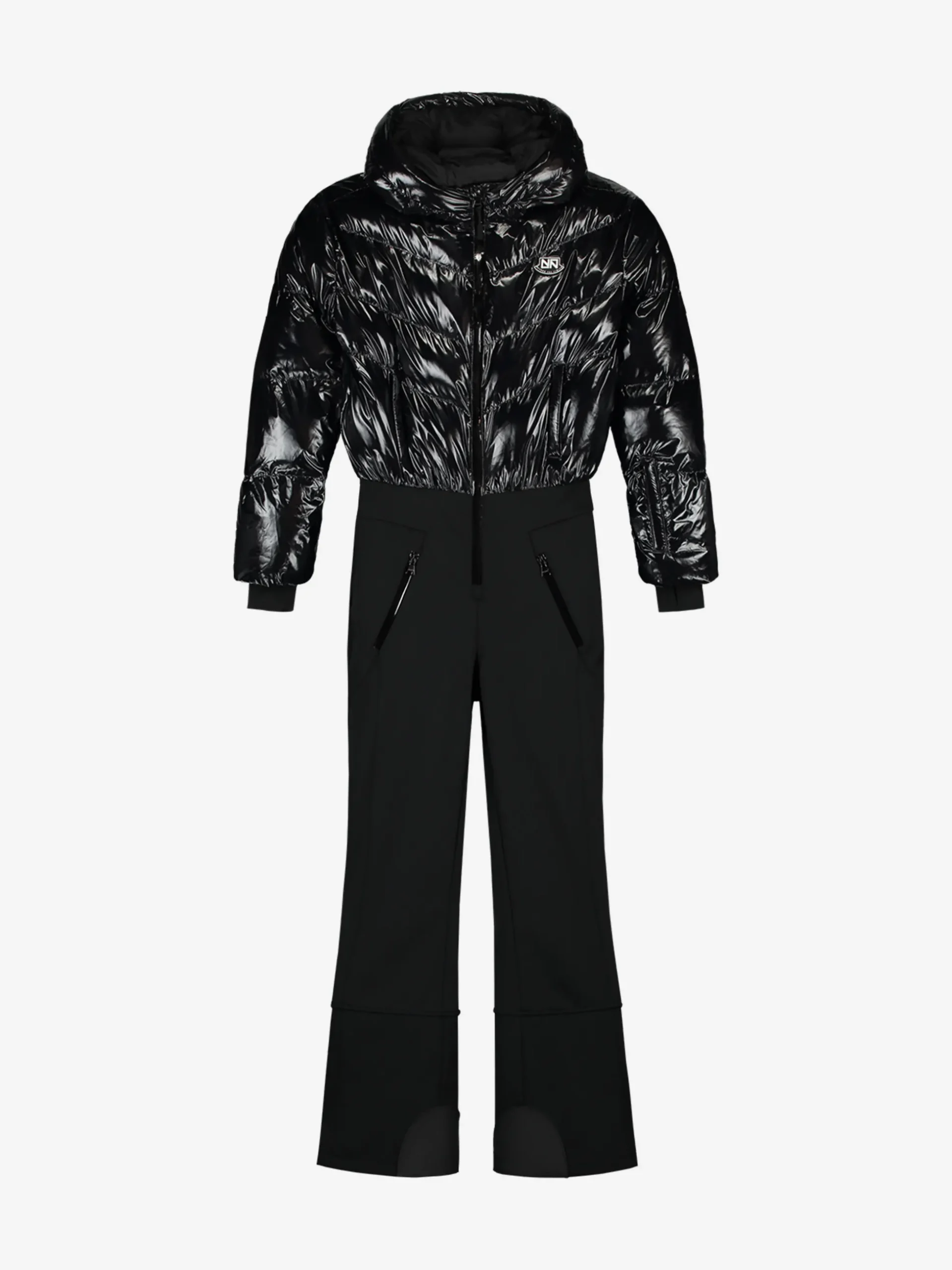 Ski jumpsuit met capuchon en verstelbare taille