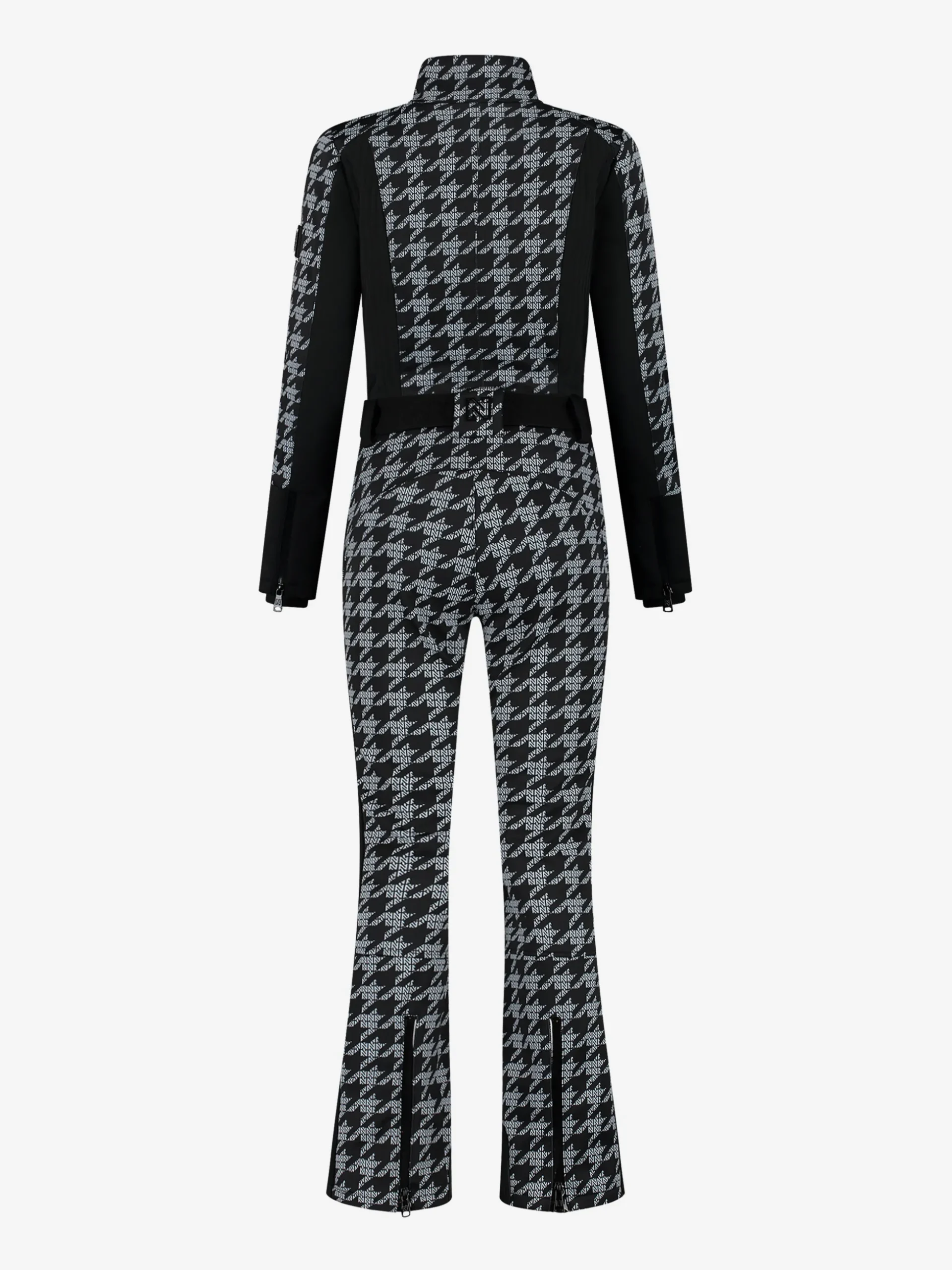 Ski jumpsuit met logo patroon en elastische riem