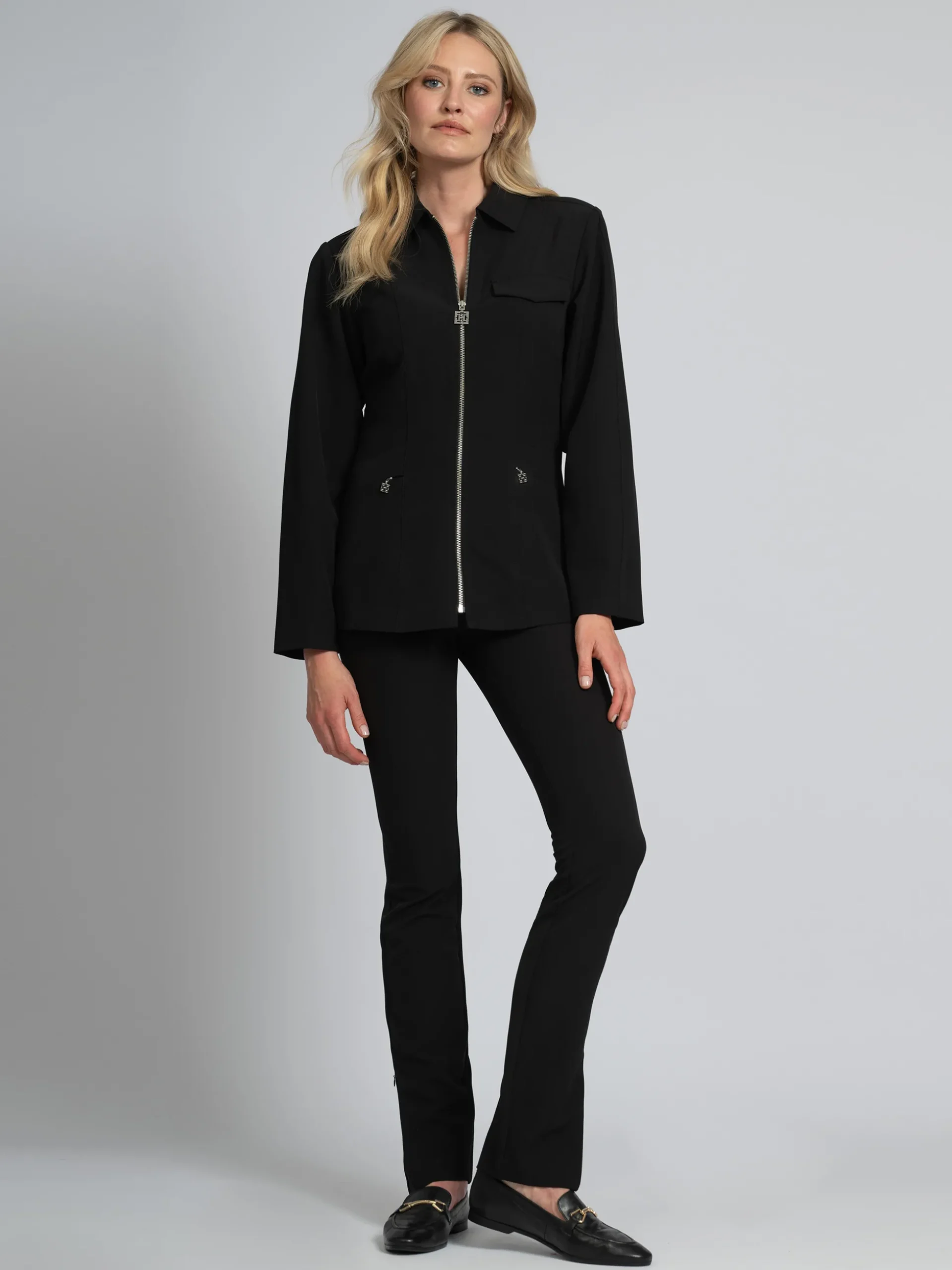 Skinny broek met rits bij enkels