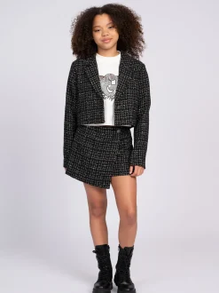 Skort met pied-de-poule patroon