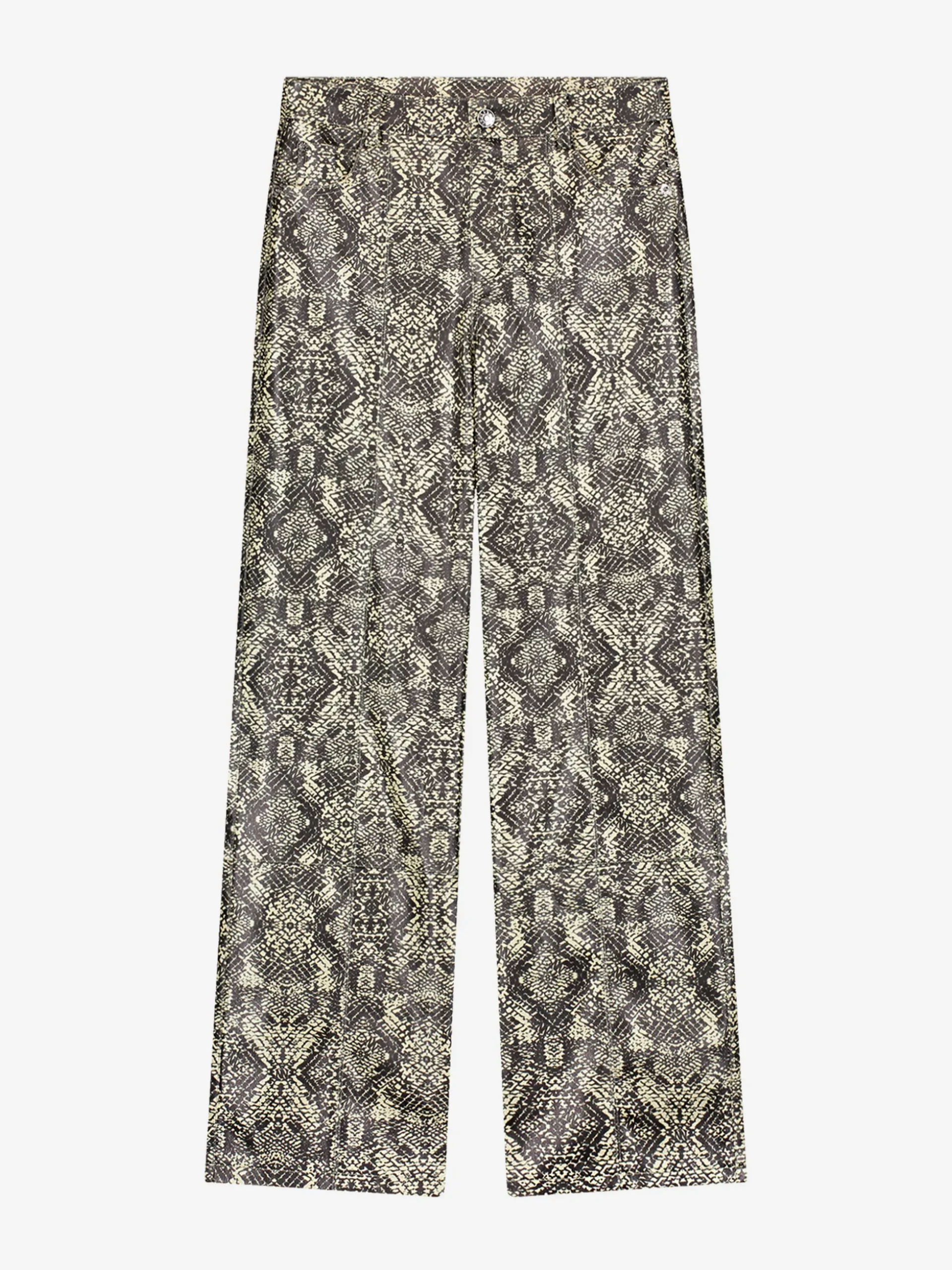 Slangenprint broek met rechte pijpen