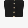 Strapless korte top