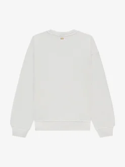 Sweater met bloemvormige uitsnede en strass-details