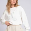 Sweater met geborduurd N-logo
