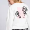 Sweater met grafisch logo en bloemenprint