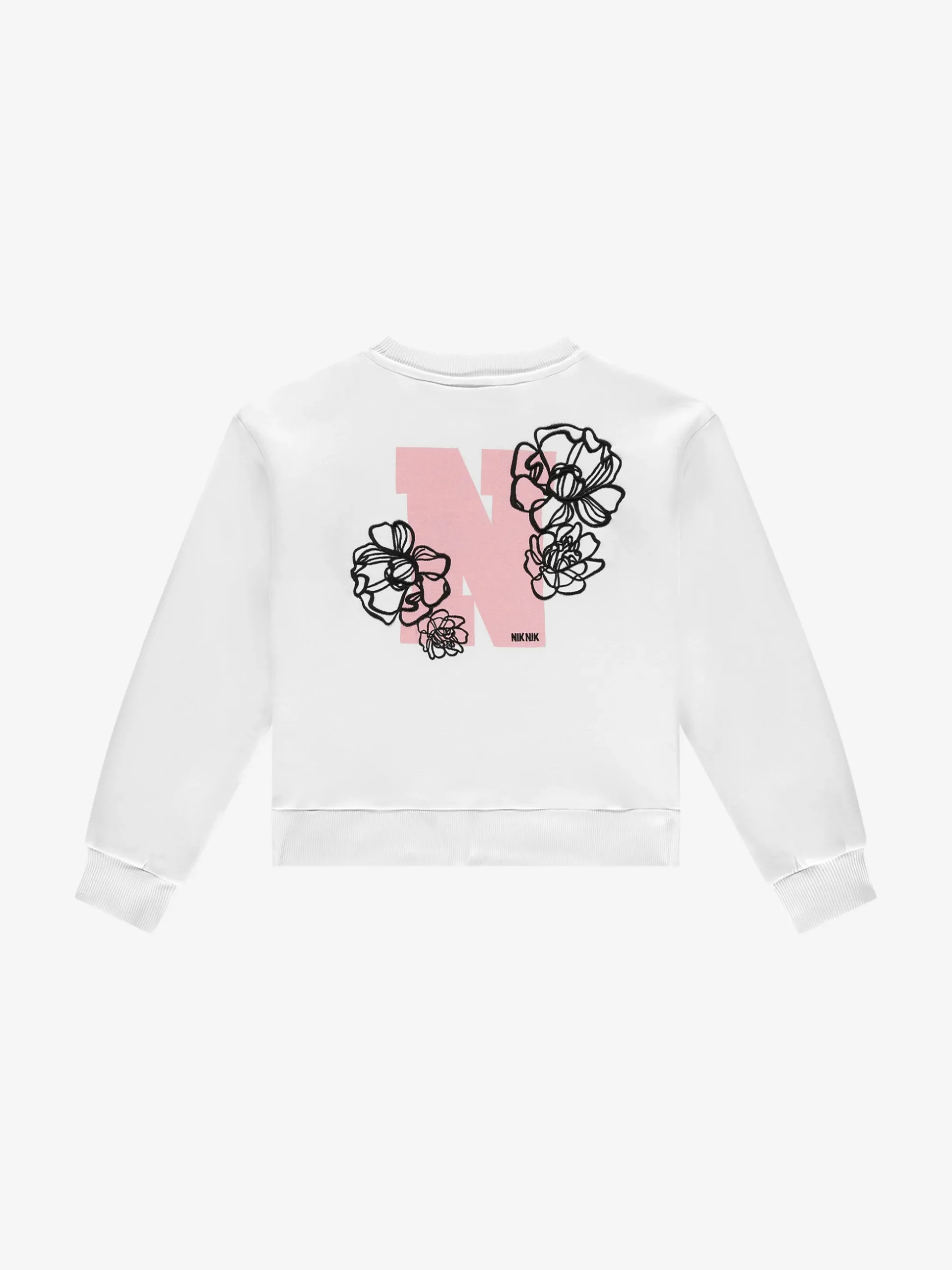 Sweater met grafisch logo en bloemenprint