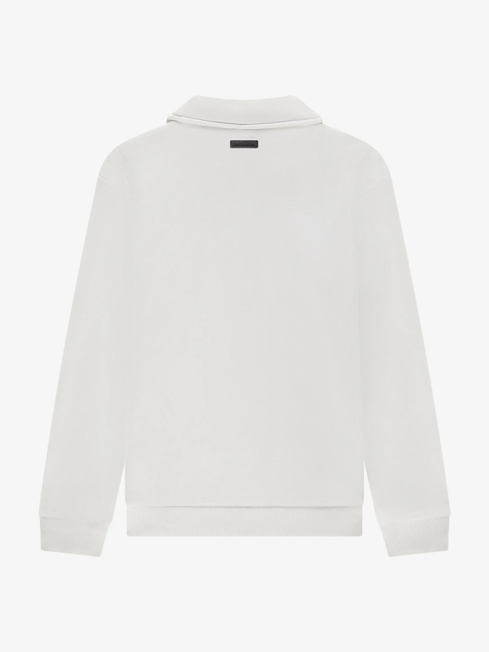 Sweater met halve rits en geborduurd logo