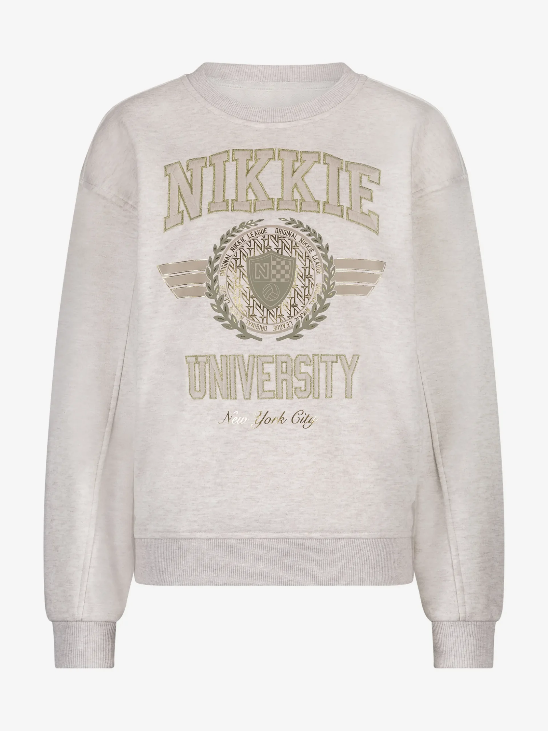Sweater met NIKKIE university print