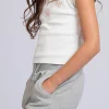 Sweatshort met elastische tailleband en trekkoord