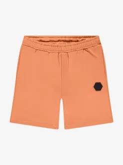 Sweatshort met elastische tailleband en logo patch