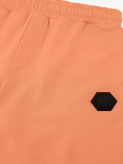 Sweatshort met elastische tailleband en logo patch