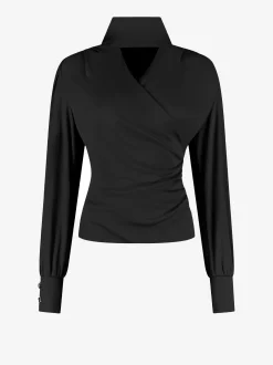 Top met col en open detail bij hals
