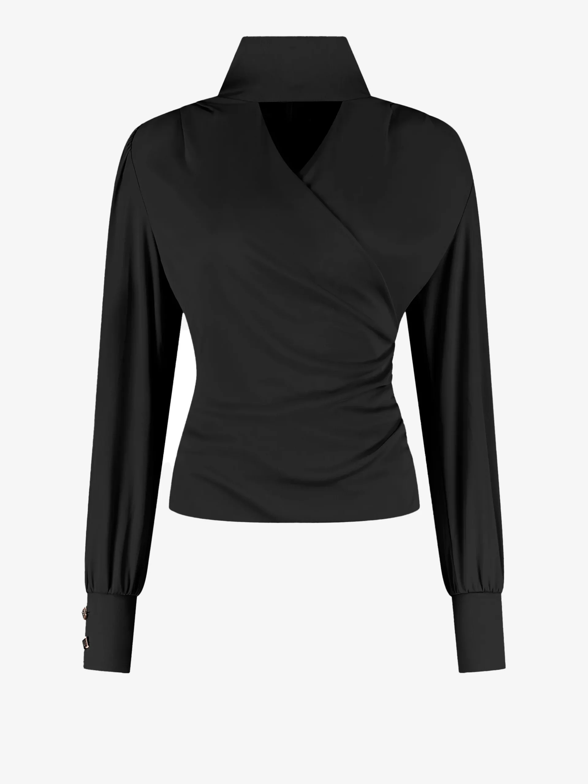 Top met col en open detail bij hals