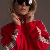 Track jacket met FH logo en biezen