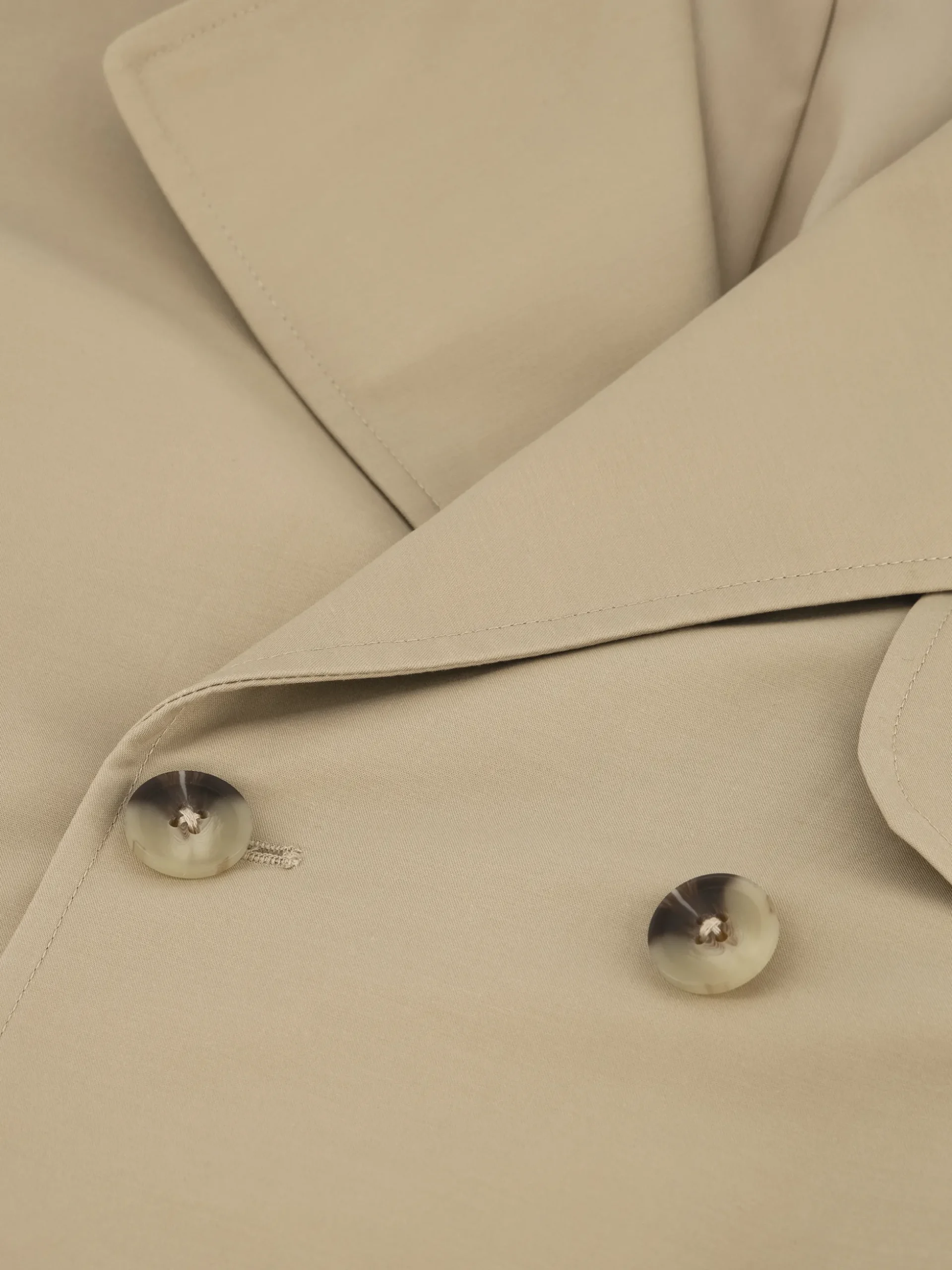 Trenchcoat met capuchon van sweaterstof en ceintuur
