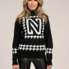 Trui met N-logo patroon