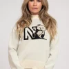 Trui met turtleneck en logo print