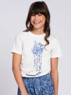 T-shirt met cowboylaars print