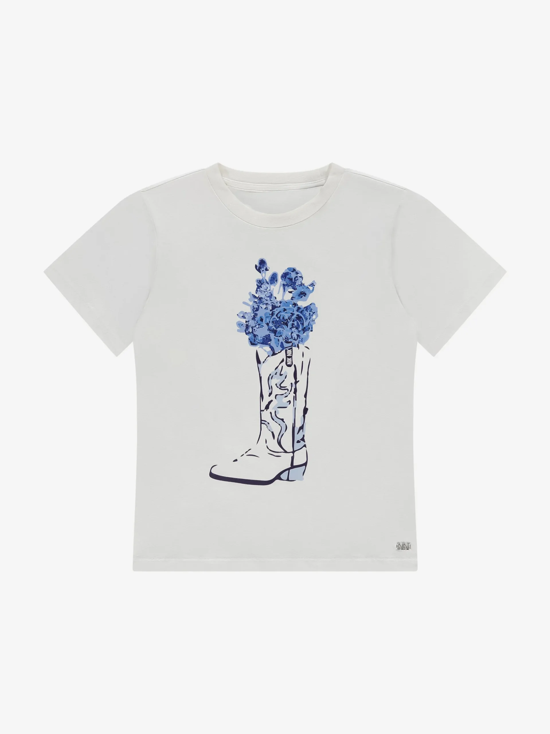 T-shirt met cowboylaars print