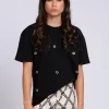 T-shirt met decoratieve ringetjes