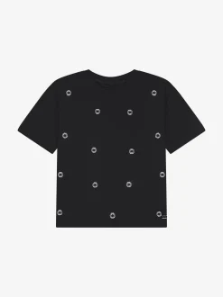 T-shirt met decoratieve ringetjes