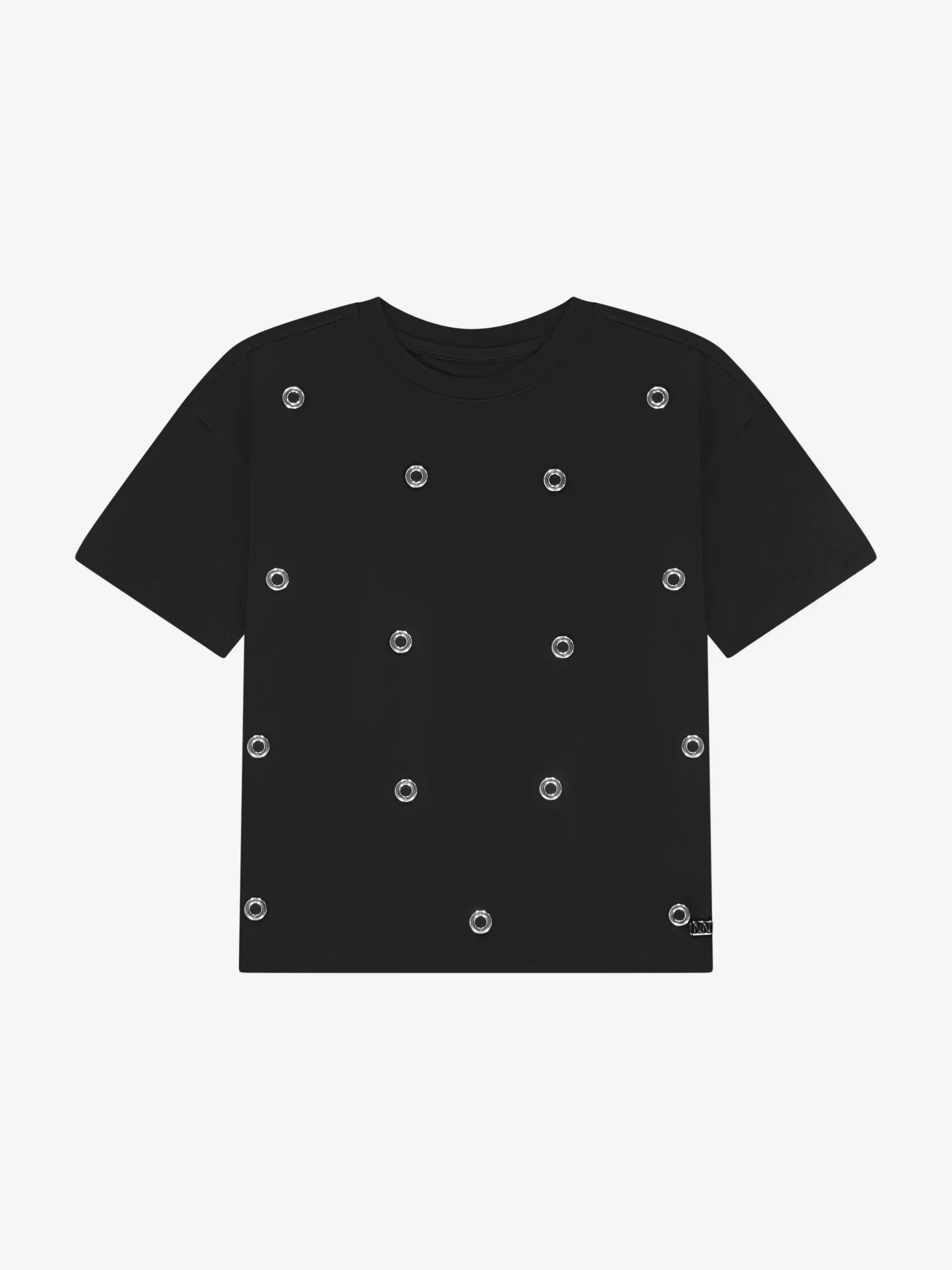 T-shirt met decoratieve ringetjes