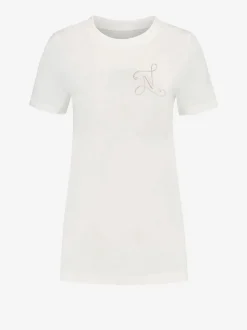 T-shirt met geborduurd N-logo