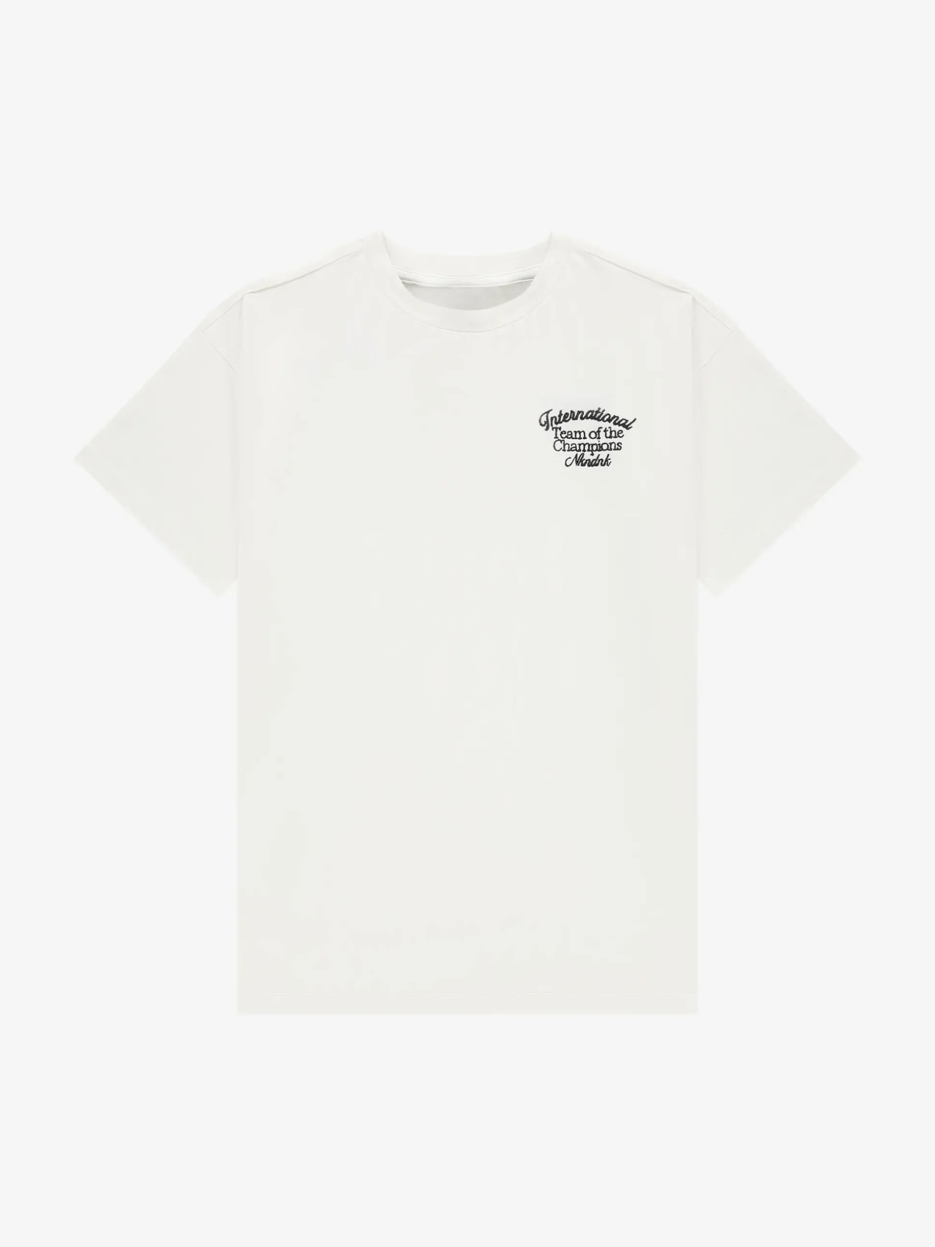 T-shirt met geborduurde tekst