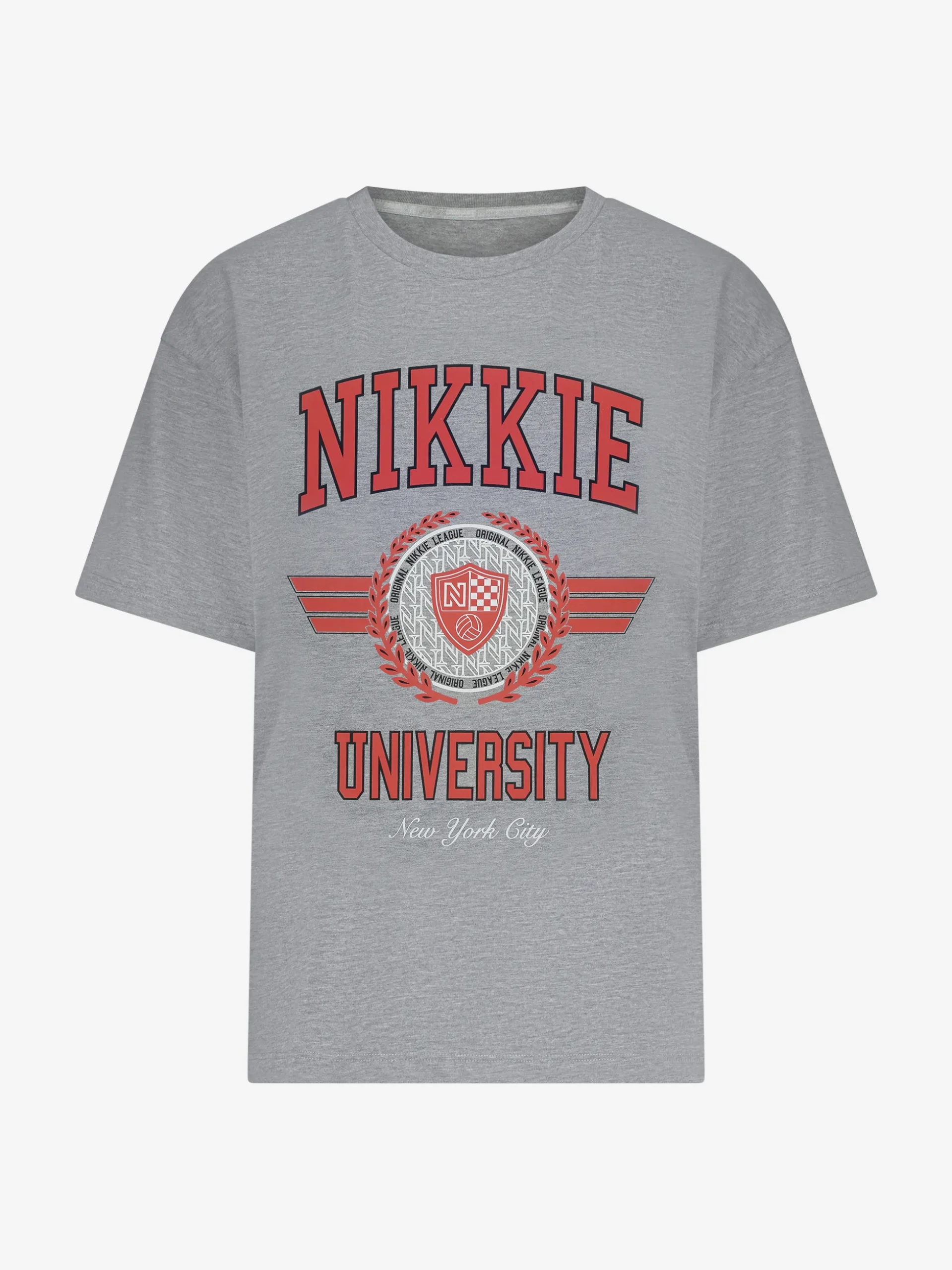 T-shirt met grafische NIKKIE university print