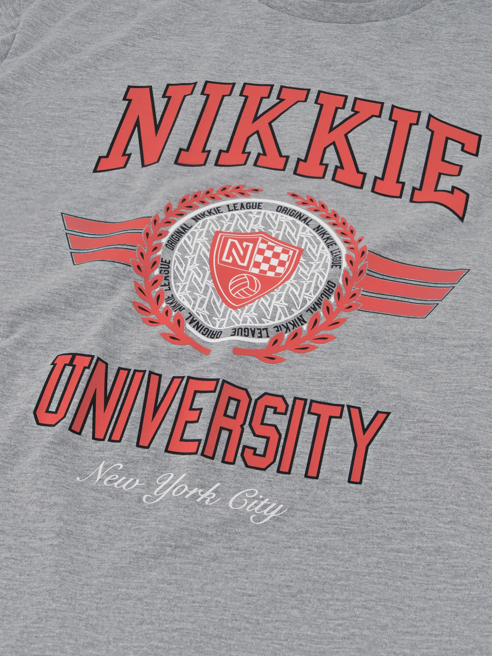 T-shirt met grafische NIKKIE university print