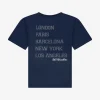 T-shirt met grafische tekst op achterkant