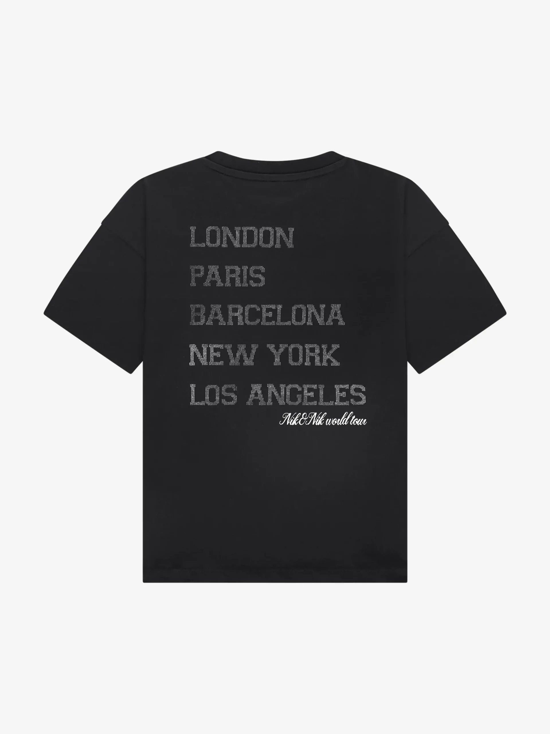 T-shirt met grafische tekst op achterkant