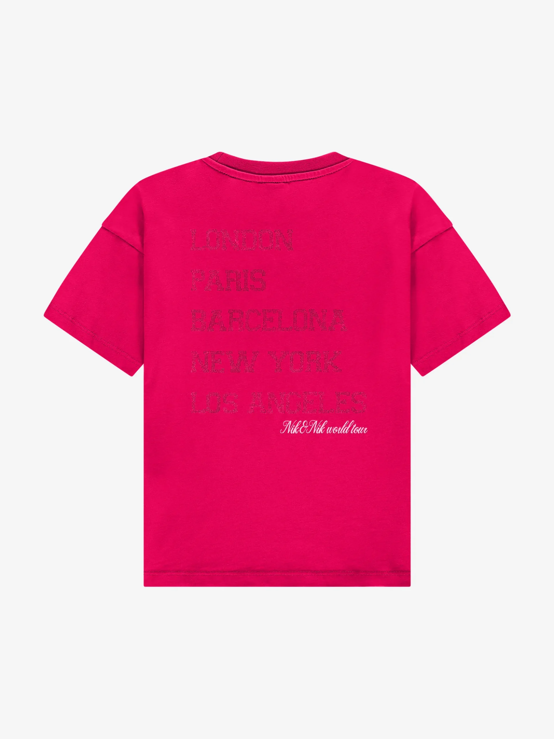 T-shirt met grafische tekst op achterkant