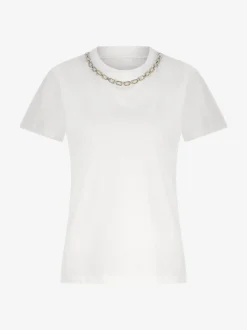 T-shirt met ketting detail bij hals